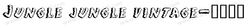 Jungle jungle vintage字体转换